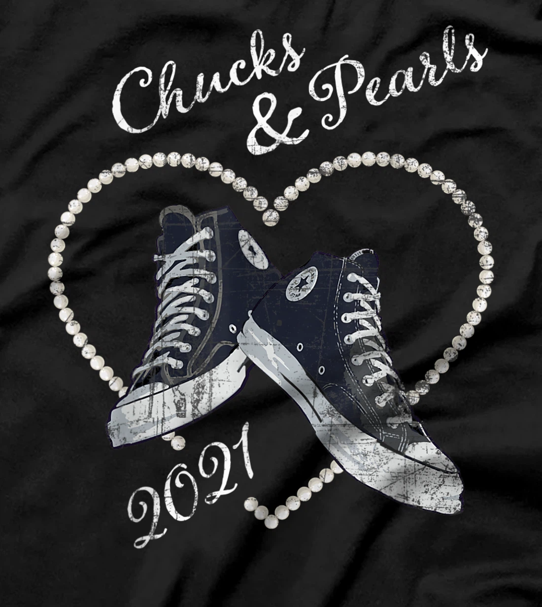  Chucks and Pearls 2021 Dark Heart Gift T-Shirt