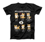  Coffee Lover Gift Shiba Inu Shirt  Dogs And Coffee T-Shirt