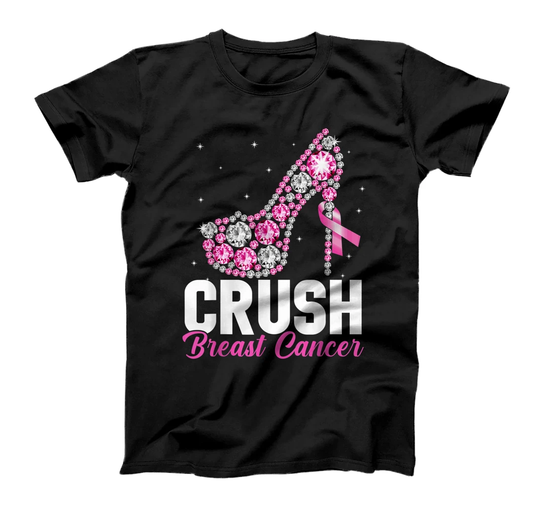  Crush Breast Cancer Awareness Pink High Heels October T-Shirt