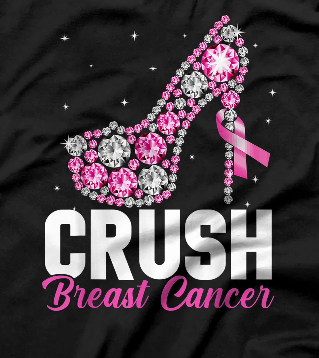  Crush Breast Cancer Awareness Pink High Heels October T-Shirt