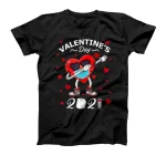  Dabbing Heart In A Mask Happy quarantine Valentines Day 2021 T-Shirt