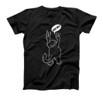  Evil Funny Cat Scratch Wallpaper - What Now? - Black Cat T-Shirt