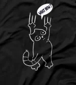  Evil Funny Cat Scratch Wallpaper - What Now? - Black Cat T-Shirt