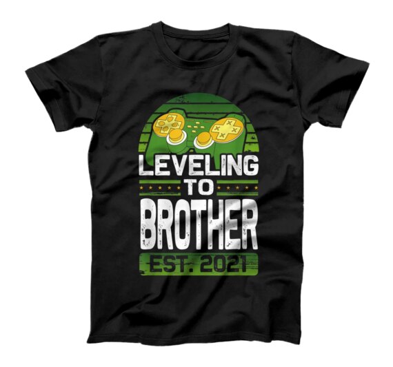  Funny Gaming Leveling To Brother Est 2021 Gamer Gift T-Shirt