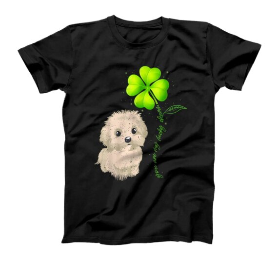  Funny Maltese My Lucky Charm Shamrock St Patricks Day T-Shirt
