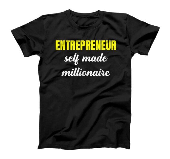  Future Millionaire Funny Self Employed Entrepreneur Graphic T-Shirt