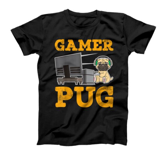  Gamer Pug Gaming Pug Video Game T-Shirt