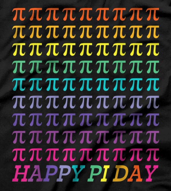  Happy Pi Day 3.14 Colorful Rainbow Math Teacher Mathematics T-Shirt