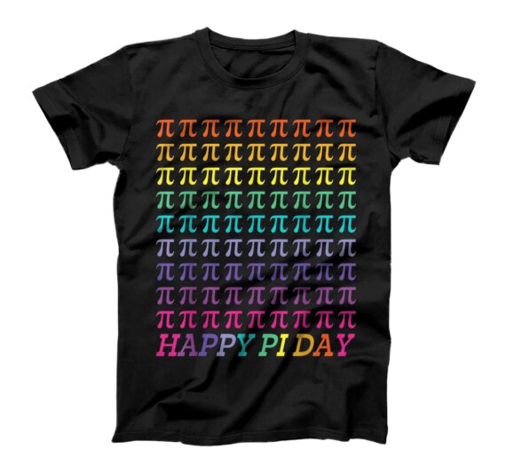  Happy Pi Day 3.14 Colorful Rainbow Math Teacher Mathematics T-Shirt