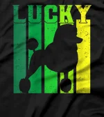  Happy St Patrick's Day Poodle Dog Lucky Vintage Shamrock T-Shirt