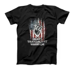  Heart Transplant Recipient Heart Flag US Surgery Survivor T-Shirt