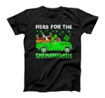  Here For The Shenanigans Leprechaun Goat St Patrick's Day T-Shirt