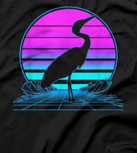  Heron Pastel Goth Vaporwave T-Shirt