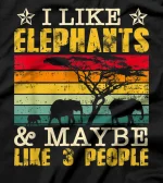  I Like Elephants Retro Elephant Lovers T-Shirt