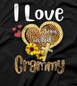  I Love Being Called Grammy Leopard Sunflowers T-Shirt
