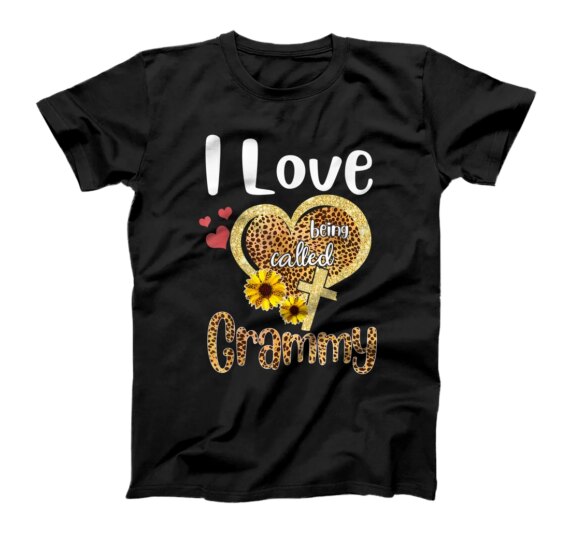  I Love Being Called Grammy Leopard Sunflowers T-Shirt