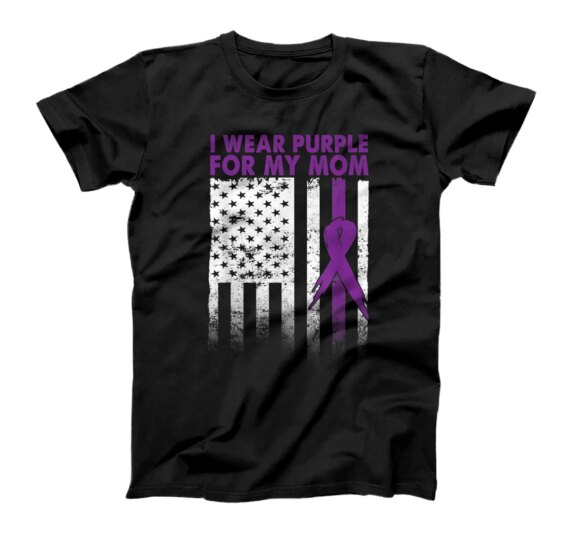 I Wear Purple For My Mom Pancreatic Cancer Awareness T-Shirt