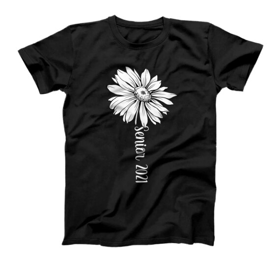  Inspirational Motivational Flower Stem Senior 2021 Graduate T-Shirt