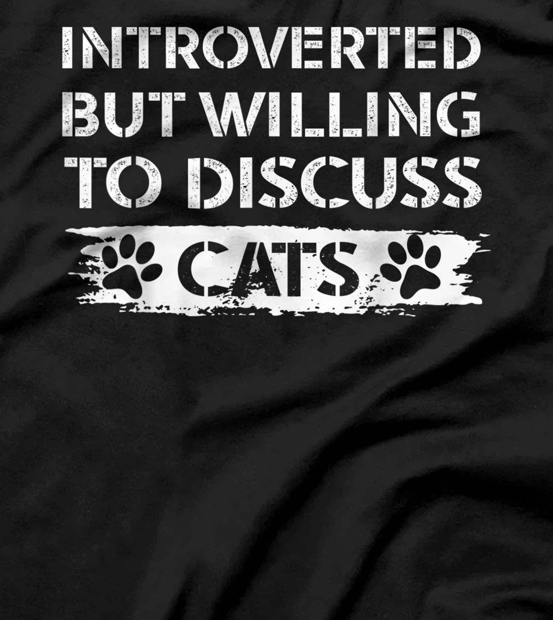  Introverted But Willing To Discuss Cats Vintage introvert T-Shirt