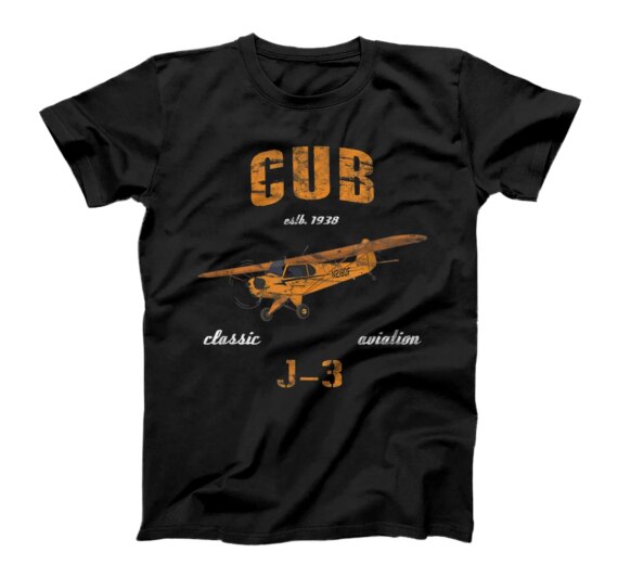  J-3 Cub Classic Airplane Aviation Vintage Pilot T-Shirt