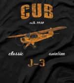  J-3 Cub Classic Airplane Aviation Vintage Pilot T-Shirt