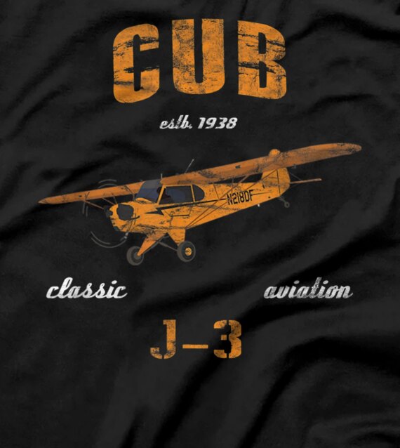  J-3 Cub Classic Airplane Aviation Vintage Pilot T-Shirt