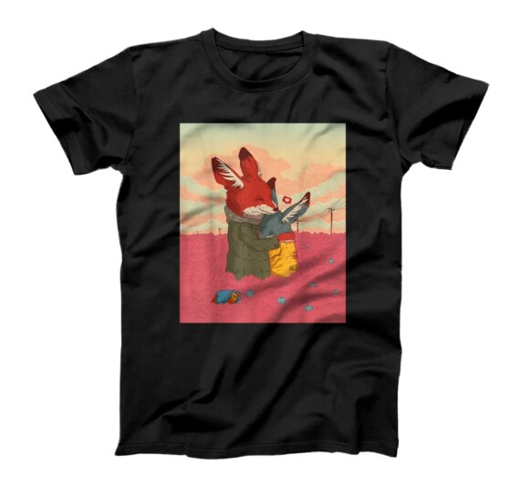  Japanese Fox Cherry Blossom Flower Tree Japan Vintage 2021 T-Shirt