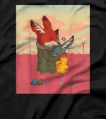  Japanese Fox Cherry Blossom Flower Tree Japan Vintage 2021 T-Shirt
