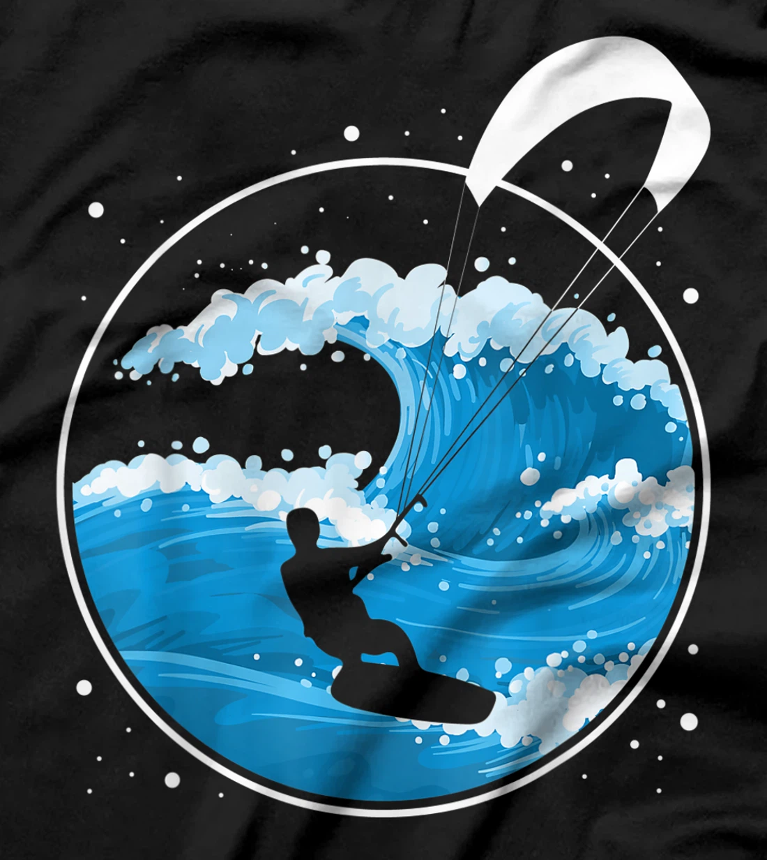  Kitesurfing Waves - Windsurfing Surfboarding Kiteboarder T-Shirt