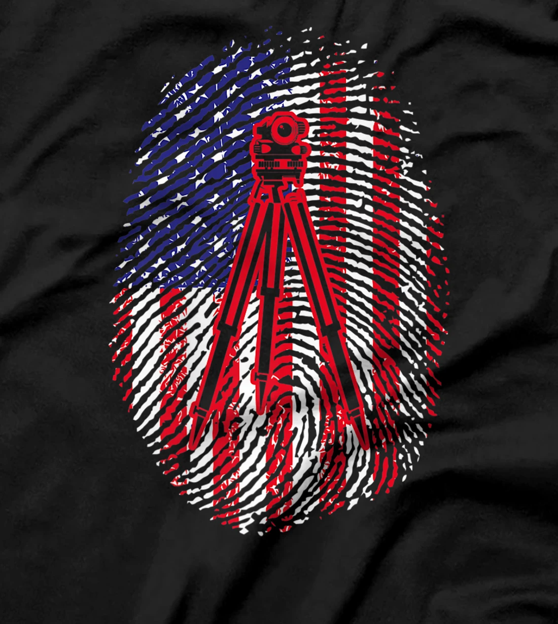  Land Surveying Flag Print Funny Surveyor T-Shirt