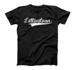  LATTINGTOWN Baseball Vintage Retro Font T-Shirt