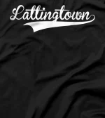  LATTINGTOWN Baseball Vintage Retro Font T-Shirt