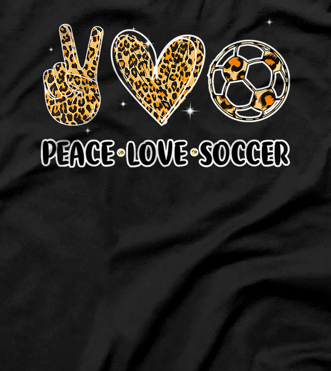  Leopard Peace Love Soccer Shirts  Teen Girls Toddler T-Shirt