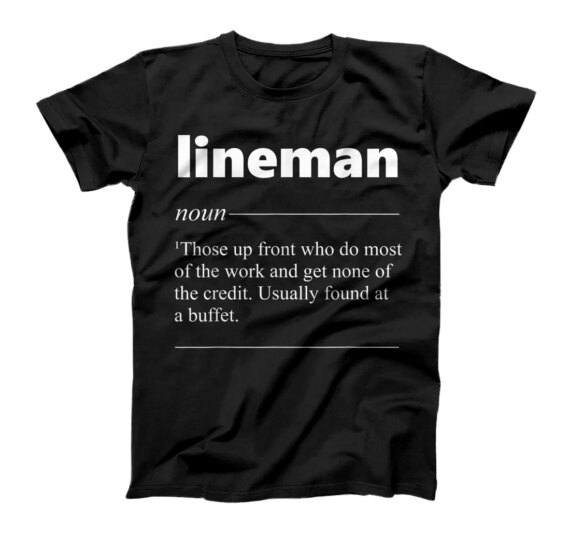  Lineman Definition Funny Gift for Electrician Powerline T-Shirt