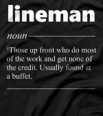  Lineman Definition Funny Gift for Electrician Powerline T-Shirt