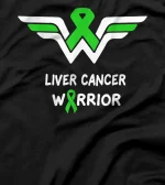  Liver Cancer Awareness Warrior Support Green Ribbon Gifts T-Shirt