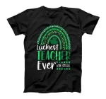  Luckiest 6th Grade Teacher Ever St Patricks Day Leopard Cool T-Shirt