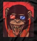  Monkey With Sunglasses Funny Monkeys Animal Lover Graphic T-Shirt