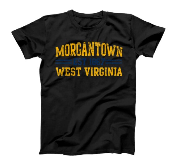  Morgantown West Virginia, Morgantown Gift, Distressed Text T-Shirt