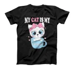  My Cat Is My Valentine Cute Valentine's Day Cat Lover Girls T-Shirt