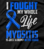  Myositis Awareness Dermatomyositis Related Blue Ribbon T-Shirt