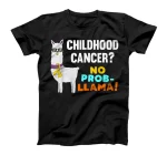  No Prob-Llama Childhood Cancer Warrior Survivor Awareness T-Shirt