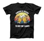  Novelty Vintage Cheers And Beer To My 50 Years Celebrant T-Shirt