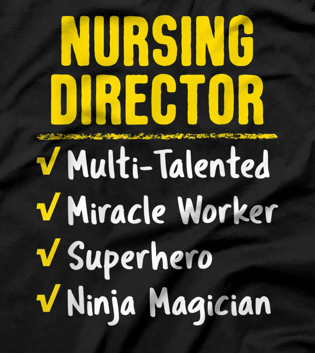  Nursing Director Miracle Worker Superhero Ninja Funny Gift T-Shirt