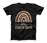  Oh Hey Fourth Grade Leopard Rainbow 4th Grade Teacher T-Shirt