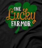  One Lucky Farmor St Patricks Day Mother Mom Grandma T-Shirt