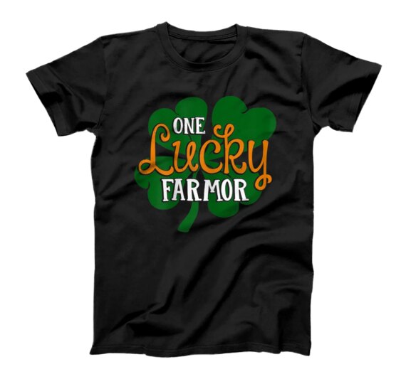  One Lucky Farmor St Patricks Day Mother Mom Grandma T-Shirt