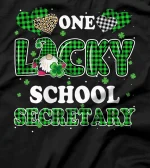  One Lucky School Secretary St Patricks Day Gnome T-Shirt