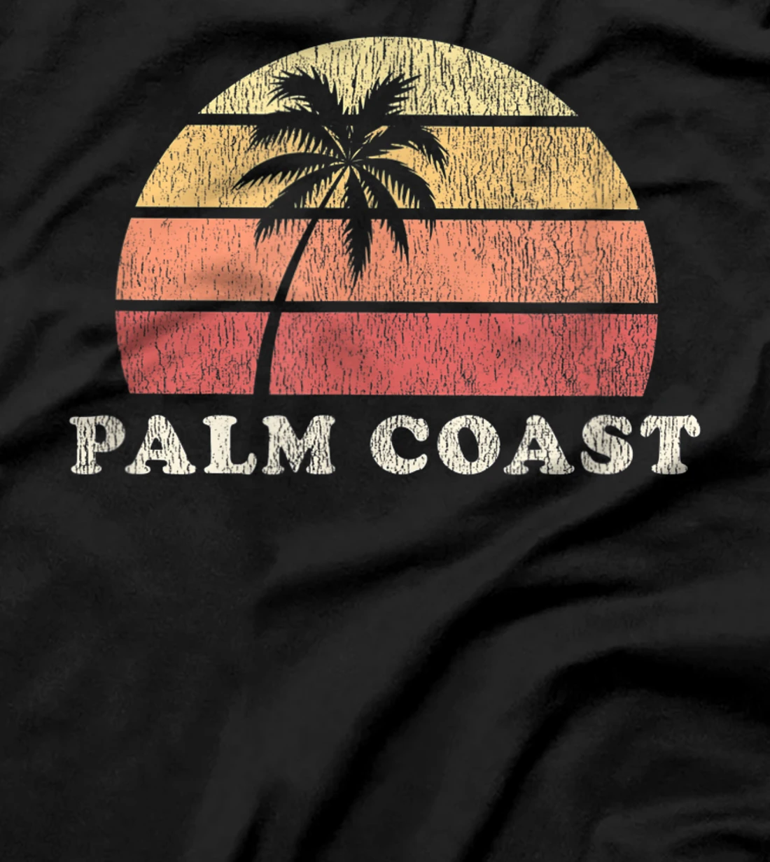  Palm Coast FL Vintage 70s Retro Throwback Design T-Shirt