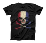  Paraguay Flag Skull Crossbones T-Shirt